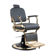 Premium Modern Hydraulic Black & Golden Barber Chair - BC632
