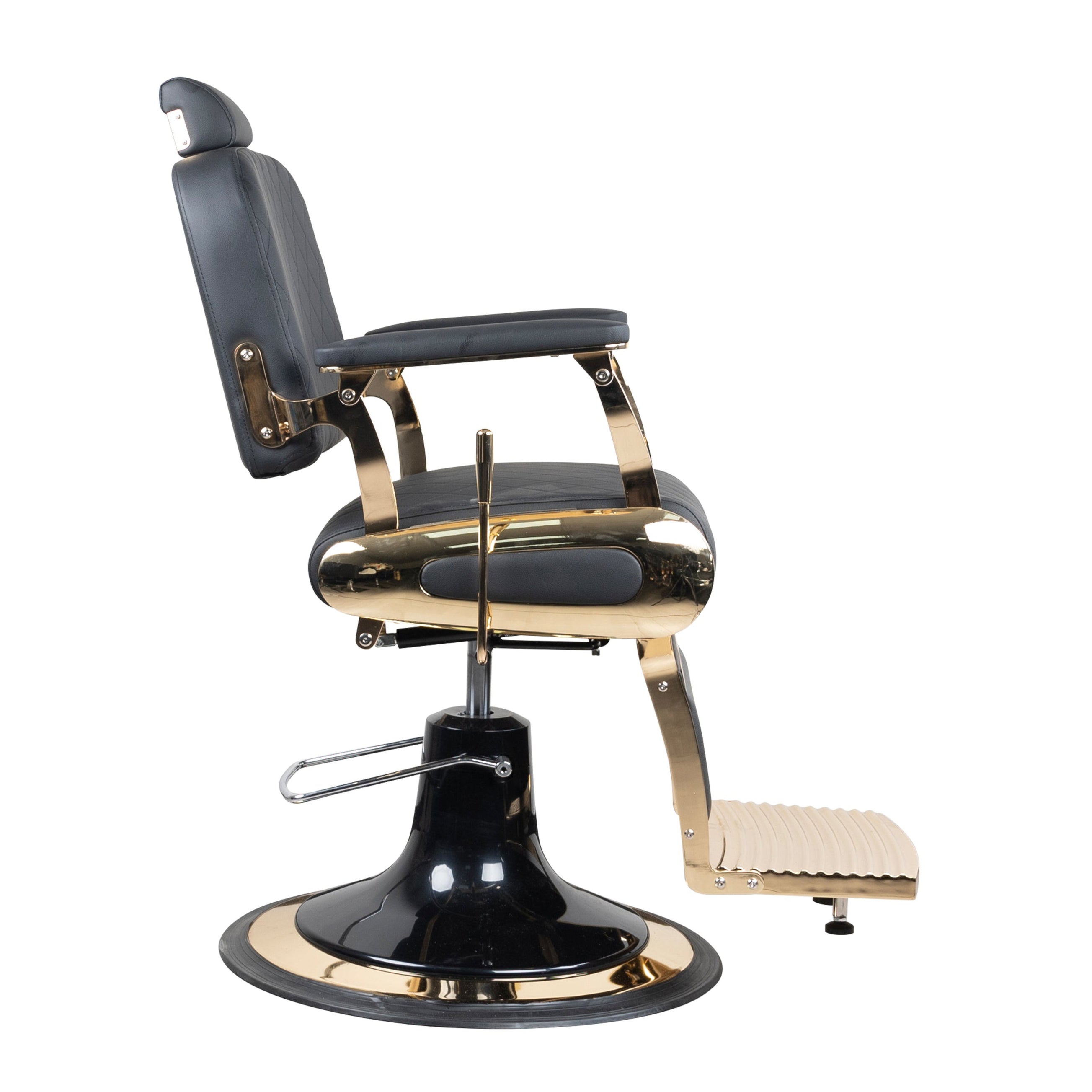 Premium Modern Hydraulic Black & Golden Barber Chair - BC632