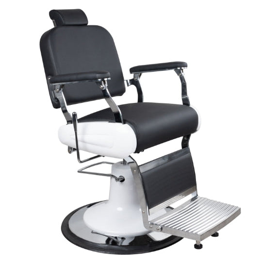 Premium Modern Hydraulic Black & White Barber Chair - BC631