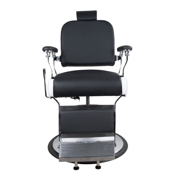 Premium Modern Hydraulic Black & White Barber Chair - BC631