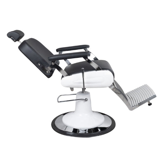 Premium Modern Hydraulic Black & White Barber Chair - BC631