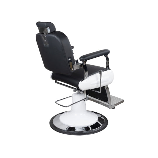Premium Modern Hydraulic Black & White Barber Chair - BC631
