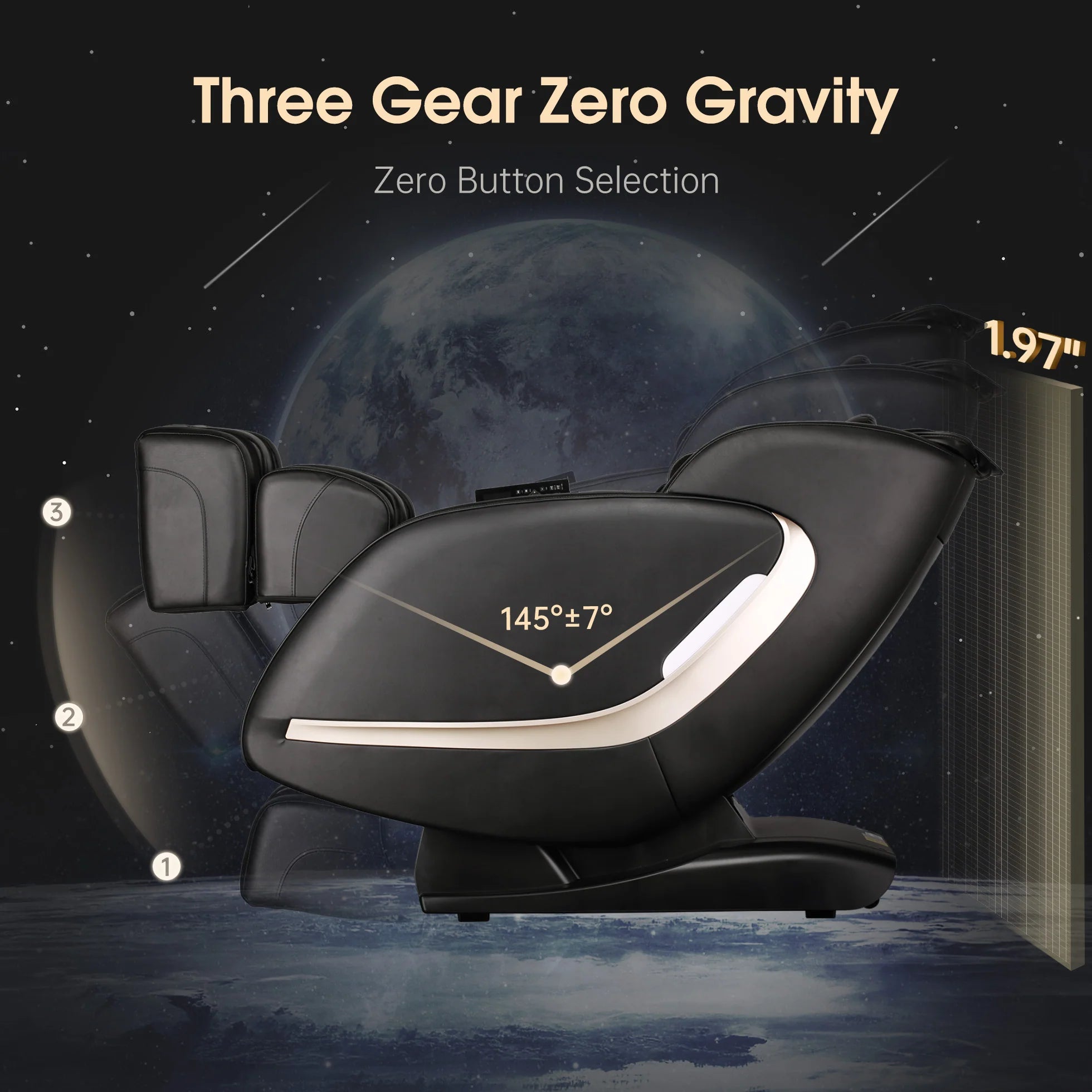 Fauteuil de massage Zero-G R8079 avec contrôle par application et chauffage du haut du dos iBooMas