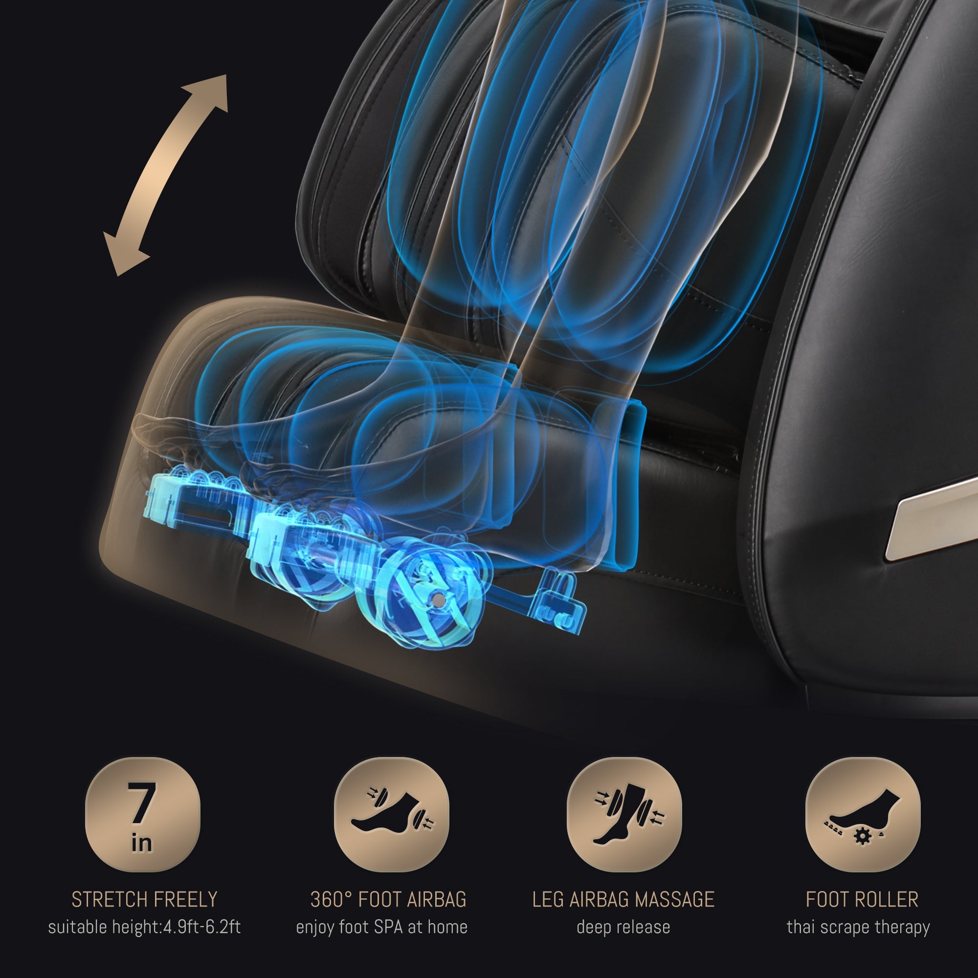 R8079 Zero-G Massage Chair with APP Control & Upper Back Heating iBooMas