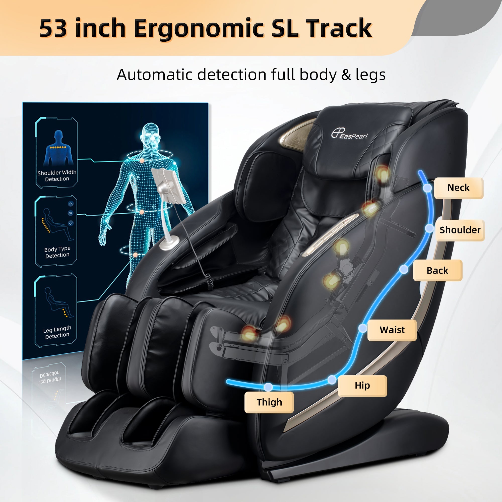 Fauteuil de massage Zero-G avec repose-pieds à extension automatique R8089 iBooMas