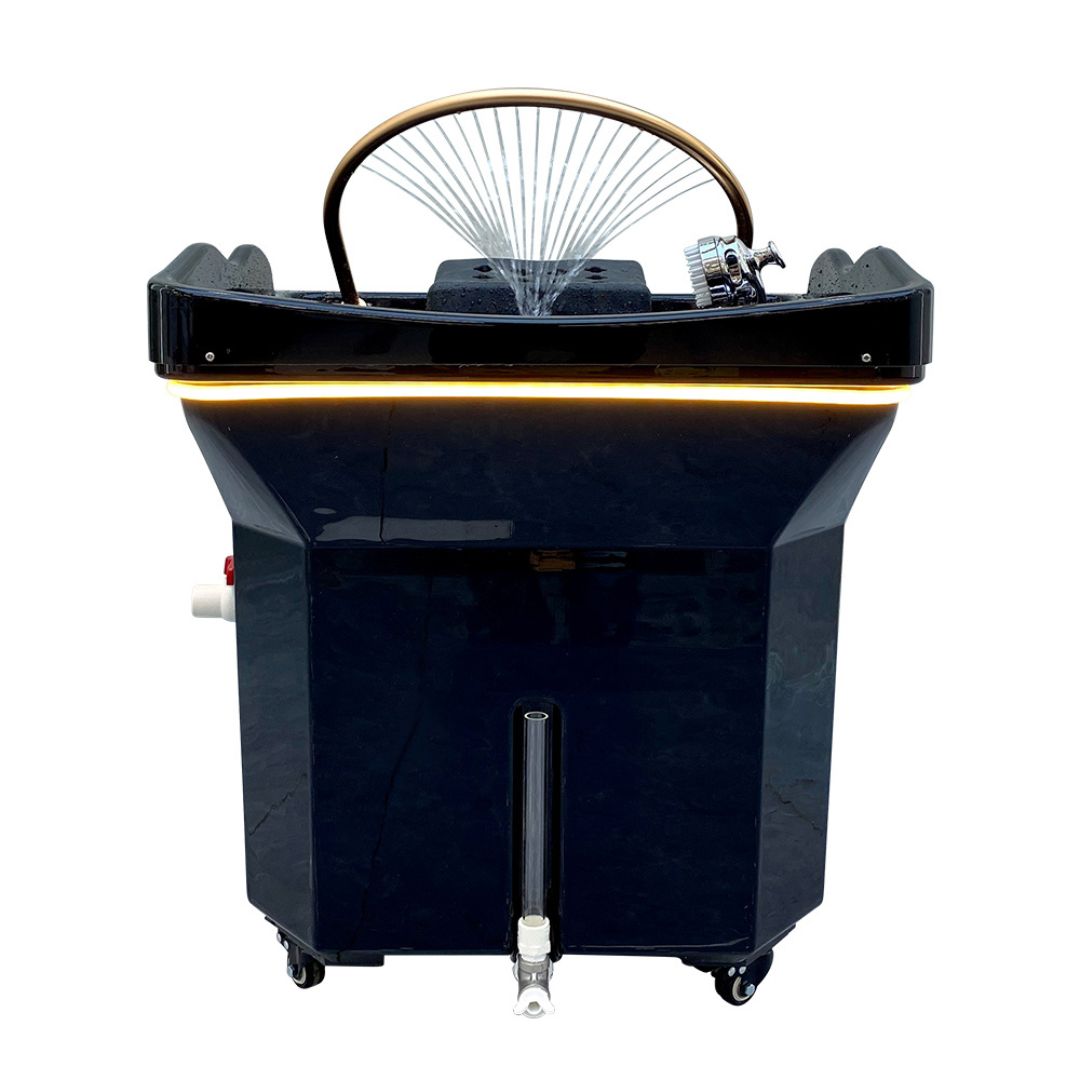 Table de massage et de pédicure multifonctionnelle pour le cuir chevelu avec évier à shampoing et lavage à contre-courant