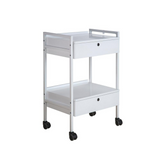 Salon Trolley Table With 2 Locking Drawers