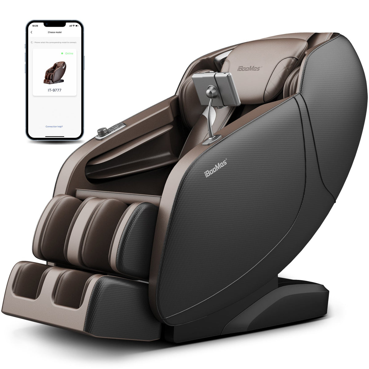 Fauteuil de massage Zero-G IT9777 avec chauffage de poitrine et rouleaux 3D avancés iBooMas